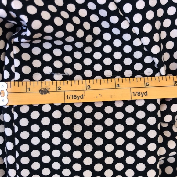 Zara black & cream polkadot dress with deep V - Picture 5 of 5